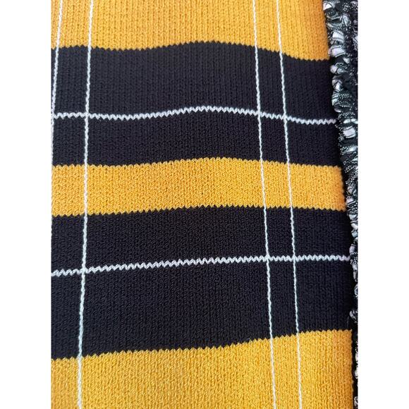 J.S.S Womans Knit Wear Jacket Sz S Yellow and black with fringe trim wool blend - Picture 6 of 13